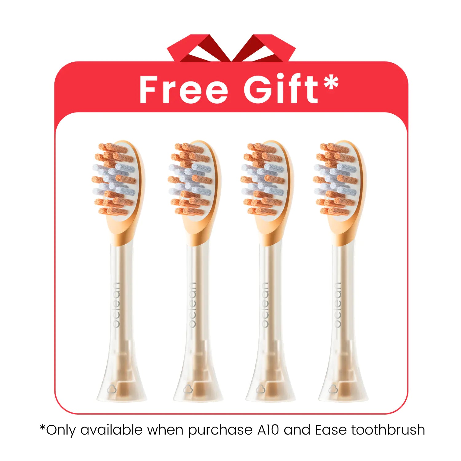 Oclean Easy Clean Electric Toothbrush Heads - World Smile Day - 4ct